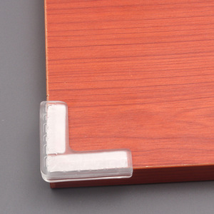 L Shape <b>Plastic</b> Corner Protector For <b>Window</b> Edge Safety Anti Collision Guard Transparent Gray - Product Image 1