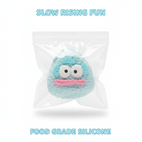 Jouet Squishy en Silicone de Qualité Alimentaire à Remontée Lente, Anti-Stress, Forme Gâteau de Riz Kawaii, Cadeau de Décompression, Vente en Gros, Bleu Ciel/Rose