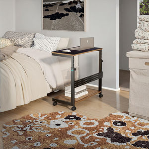 ขาตั้งคอมพิวเตอร์ทำจากไม้และโลหะ2ชั้นปรับความสูงได้พร้อมล้อล็อกสำหรับโซฟาเตียง <span class=keywords><strong>PC</strong></span> ส่วนใหญ่ - Product Image 6