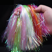 12 couleurs 1mm largeur arc-en-ciel ondulé Gliss brins simule les écailles de poisson/tentacules nouveau matériel de montage de mouches Flash irisé