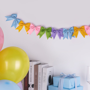 Lazo de Fieltro de 10 cm Personalizable en Colores del Arcoíris, Pancarta de Cumpleaños para Bodas, Aniversarios, Decoración de Exteriores y Festividades - Product Image 5