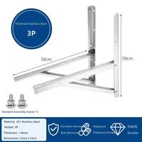 Support mural robuste pour mini-split, unité extérieure de climatisation, capacité de charge 600 LBS, pour climatiseur sans conduit, pompe à chaleur, climatiseur de fenêtre, support extérieur