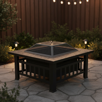 Barbecue extérieur moderne sans fumée en fer, brasero à charbon de bois, foyer de table pour jardin et cour arrière