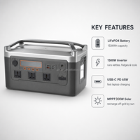 Batterie d'extension Plug-and-play 1500W 36V PV, alimentation portable, batterie Lifepo4 pour l'alimentation d'urgence en cas de catastrophe
