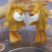 Porte-clés pendentif en peluche style Cai Chengyu, petit lion Cai Cai, dessin animé, avec rembourrage en coton PP