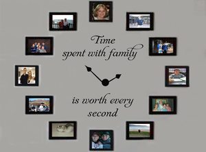 Thời Gian Dành Cho Gia Đình Đáng Giá Mỗi Giây Đề Can Dán Tường Trích Dẫn Nghệ Thuật Miếng Dán Có Thể Tháo Rời Đề Can Dán Tường Tự Làm Gia Đình Trang Trí Phòng - Product Image 5