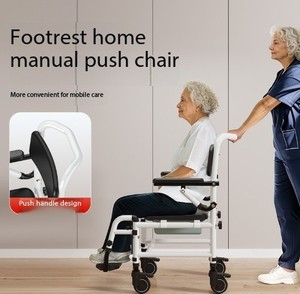 Nouveau style Cadre en alliage d'aluminium bon marché Personne handicapée et âgée Fauteuil roulant de bain et de toilette avec CE - Product Image 3