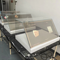 Vitrina Interactiva con Modelo 3D, Señalización Digital Táctil, Pantalla OLED Transparente Inclinada para Exhibición de Reliquias de Museo