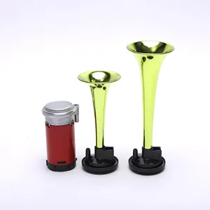 Green double-pipe high and bass air horn, color can be customized