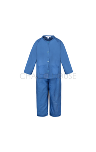 Prix compétitif Nouveau style de pantalon de pyjama bleu en coton et soie Ensemble de vêtements de maison pour filles Toutes les manches longues Respirant pour la peau Chaiko - Product Image 2