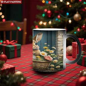 Taza de Té Negra Esmerilada de 11 oz, Taza de Cerámica Sensible al Calor para Beber en la Oficina - Product Image 2