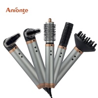 ANIONTE sisir pengering rambut multifungsi, sisir pengering rambut BLDC satu langkah multifungsi, sisir pelurus rambut udara panas, sakelar Sentuh/AH6255