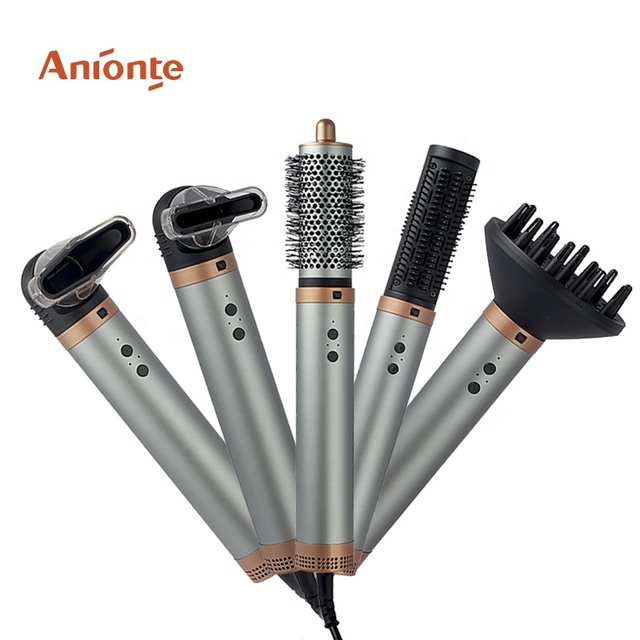 ANIONTE 6 in 1 Multifunctional One Step BLDC Hair Dryer Brush Volumizer Heat Hot air Hair Straightener Comb Touch Switch/AH6255
