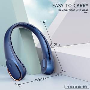 Ventilador Portátil sin Aspas, Recargable por USB, Motor sin Escobillas, 4 Aspas, Ventilador de Cuello Colgante, Ventilador de Banda para el Cuello - Product Image 5