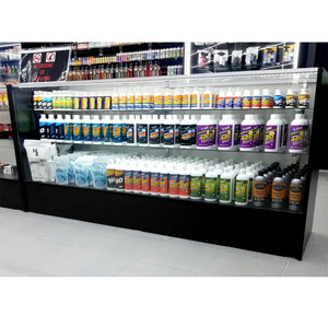 Vente au détail personnalisée Mdf 4 pieds <span class=keywords><strong>noir</strong></span> en <span class=keywords><strong>bois</strong></span> pleine vision magasin de fumée <span class=keywords><strong>vitrine</strong></span> <span class=keywords><strong>vitrine</strong></span> en verre avec lumière - Product Image 5