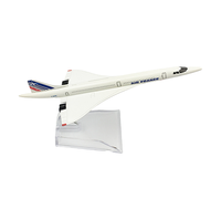 Nouveauté, modèle d'avion en alliage 16cm, avion avec logo personnalisé, modèle d'avion Concorde français moulé sous pression