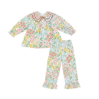 Pyjama pour filles en coton biologique 100% Puresun Fashion, viscose de bambou, boutons, imprimé, vente en gros