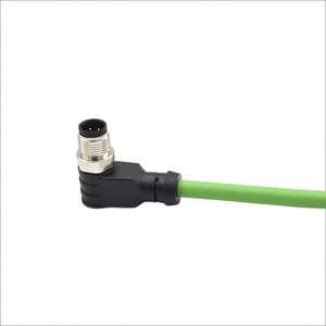 ProfiNet qualité M12 connecteur 4 broches D Code câble étanche prise mâle Cat8 RJ45 connecteur laiton DIN fournissant haut de gamme M12 - Product Image 5