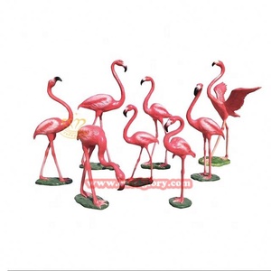 Migliore qualità in fibra di vetro fenicottero statua <span class=keywords><strong>giardino</strong></span> acqua caratteristica paesaggio Design scultura in resina artigianato <span class=keywords><strong>arte</strong></span> - Product Image 2