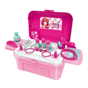 Mode Filles Jeu De Beauté Cosmétiques <span class=keywords><strong>Coiffeuse</strong></span> Jouets Portable Valise Maquillage Set Jouets Pour Enfants - Product Image 3