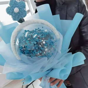 Boîte à fleurs transparente en acrylique de 20 <span class=keywords><strong>cm</strong></span>, boule à bulles transparente, bouquet de roses, boîte à fleurs en acrylique transparente, boule à bulles douce - Product Image 6