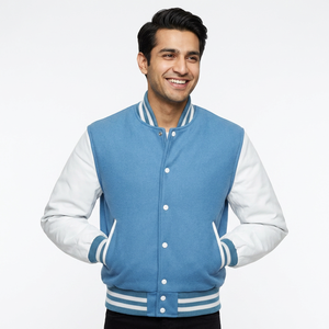 Chaqueta universitaria de béisbol personalizada de alta calidad de fabricante OEM chaqueta universitaria de chenilla de lana de invierno para hombre - Product Image 1