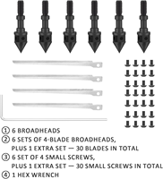 Pointes de chasse à la dinde HT 125/150 grains, 4 lames fixes, diamètre de coupe de 4 pouces, acier inoxydable 420, pour tir composé