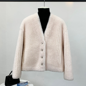 Cappotto Casual da donna in lana di agnello in pelliccia invernale da donna in Shearling di pecora calda <span class=keywords><strong>giacca</strong></span> corta Parka - Product Image 2