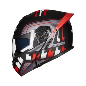 Alta Qualidade Certificado DOT ABS Flip Up Capacete Full Face Casco Motocicleta Capacete