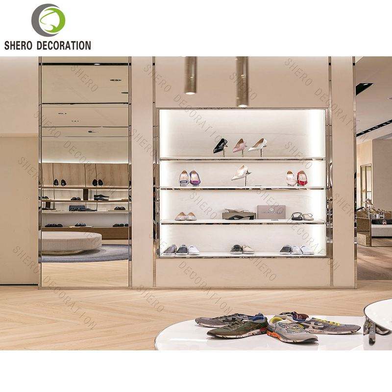 Buy In Bulk Modern Design Shoes Showcase Wooden Design, Led