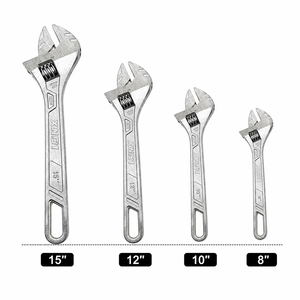 Clé à molette robuste en acier forgé, mâchoires usinées avec précision, résistante à la rouille, multi-tailles, pour mécaniciens automobiles et plombiers - Product Image 2