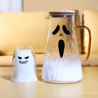 Nouveau design de tasse à expresso à double paroi moule propre tasse à café en verre à double paroi en borosilicate personnalisable avec autocollant mignon coquin