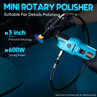 Polisseuse Rotative Professionnelle Car Shield 3 Pouces 600W pour Voiture, Polisseuse de Précision pour Bricolage Domestique et Détail Automobile