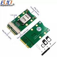 Adaptateur de module sans fil Mini PCI-E PCIe vers MPCIe en gros d'usine avec 1 emplacement pour carte SIM prenant en charge le modem 3G 4G WWAN LTE en stock