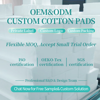 Factory OEM 100% Cotton Nonwovens 6*8cm Square Cotton Pad Disposable Cotton Facial Makeup Remover Pad for Makeup Nail Polish