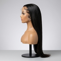Perruque mi-tête en dentelle transparente 13x4 Afro Kinky Curly, cheveux humains brésiliens vierges 12A, vente en gros de perruques Lace Front pour femmes