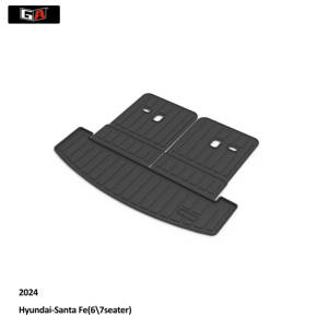 Venta caliente precio de fábrica TPE alfombrilla para maletero de coche impermeable 3D alfombrillas para <span class=keywords><strong>Hyundai</strong></span>-<span class=keywords><strong>Santa</strong></span> <span class=keywords><strong>Fe</strong></span> 6 \ 7 plazas 2024 línea de carga trasera - Product Image 2