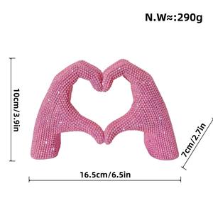 Estatuas Decorativas Modernas de Resina para Exhibición en Tiendas, Figuras Creativas Personalizadas de Poliresina, Escultura de Gesto de Mano para el <span class=keywords><strong>AMOR</strong></span> - Product Image 5