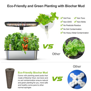 Smart Hydroponic Growing System with LED Plant <strong>Grow</strong> Light Indoor Herb Vegetable Cultivation <strong>Kit</strong> - Product Image 3