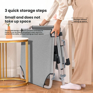 Đ<span class=keywords><strong>a</strong></span> chức năng Gấp Cắm Trại cot, văn phòng phần còn lại giường với 4-bánh có thể điều chỉnh tự<span class=keywords><strong>a</strong></span> lưng, Oxford vải & cốt thép ống - Product Image 4