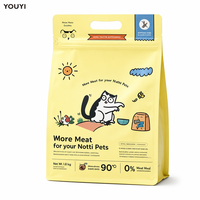 YOUYI Sachet à fond plat refermable avec fermeture éclair personnalisée 2kg 5kg pour aliments secs pour chiens, pochette verticale avec fermeture éclair, fabrication OEM directe usine