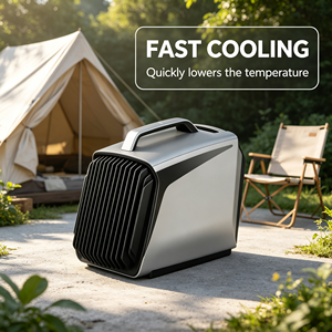 <span class=keywords><strong>Climatiseur</strong></span> portable R134a à compresseur, déshumidification à froid unique, avec minuterie et ventilation pour le sommeil, idéal pour les tentes et le camping en <span class=keywords><strong>extérieur</strong></span> - Product Image 1