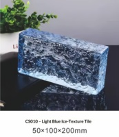 Blocs de briques en verre cristal massif en gros pour la décoration de salles de bain, cuisines et bâtiments extérieurs 200*100*50mm