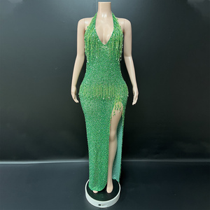 slim fit dress slacks Roaring 20s 1920s Knee Length Dress Flapper Dress Prom Dress Sleeveless The Great Gatsby Charleston Wedding Guest Tassel Fringe V Neck Fancy Dress