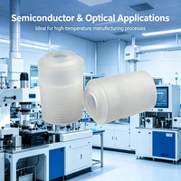Cylindre en quartz givré usiné sur mesure, baguette en silice fondue pure avec trou central pour application laser optique