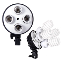Support professionnel à quatre prises pour boîte à lumière de studio photo pour support de lampe