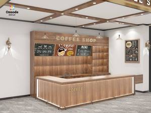 Mostrador de Cafetería para Panadería, Kiosco de Café Personalizado, Vitrina de Exhibición para Centro Comercial, Diseño Interior de Cafetería, Decoración de Cafetería - Product Image 4
