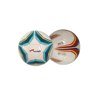 High Quality Machine Stitched PVC Soccer Balls OEM Supported Anyball Brand Size 5 Deflated for Shipment