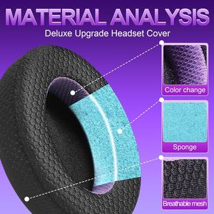 Jomwag Bantalan Telinga Pengganti Berbahan Jaring Bernapas untuk Kingston Flight/Alpha/Cloud/Stinger/Cloud X Hitam/Ungu Buatan Cina Non-Privat - Product Image 3