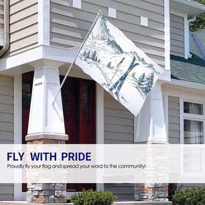 ธงปาร์ตี้งานฉลองครบรอบธีมสกี สีสันสดใส ขนาด 3x5 ฟุต สำหรับตกแต่งงานอีเว้นท์ทั้งในร่มและกลางแจ้ง พิมพ์ด้วยระบบดิจิทัล - Product Image 4